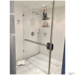 Verticale Stabilisatiestang Met Plafond Bevestiging Wiesbaden Chroom Voor 10 Mm -Sealkin Badkamermeubilair Winkel verticale stabilisatie 2