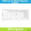 Ligbad Villeroy & Boch Squaro 180x80 Cm Balboa Whirlpool Systeem Dubbel