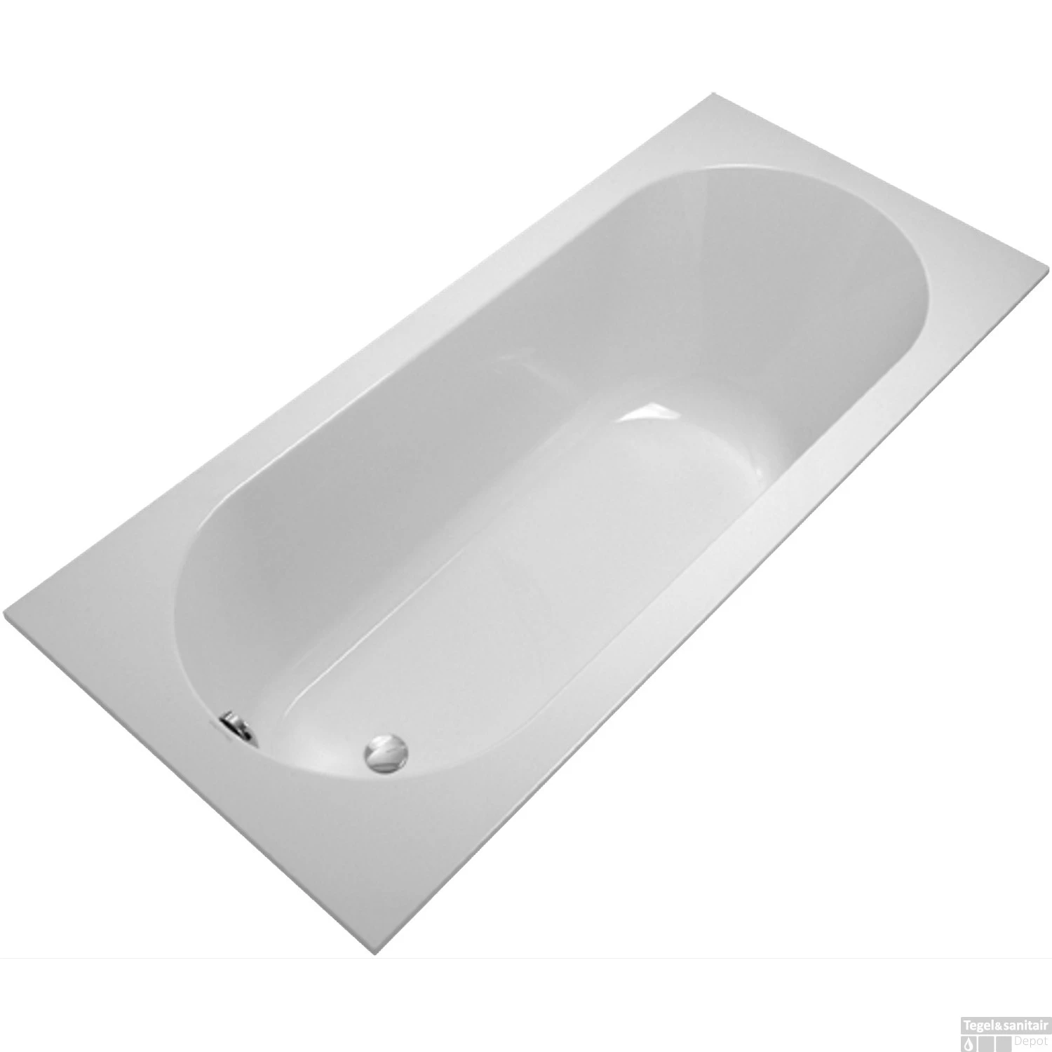 Villeroy & Boch Oberon Quaryl 170 X 75 CM Met Poten Wit Alpin - Afbeelding 2