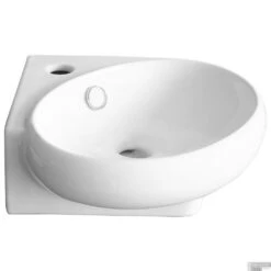 FonteinPack VM GO HAPPY HOEKFONTEIN WIT 36 X 38,5 X 13,5 CM (Keuze Uit 18 Kranen) -Sealkin Badkamermeubilair Winkel vm go happy hoekfontein wit 36 x 38 5 x 13 5 cm 1