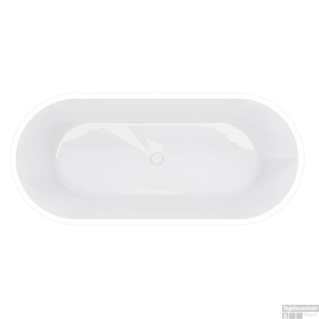 BWS Vrijstaand Ligbad | Orea Acryl | 178x80cm | Met Waste | Wit - Afbeelding 2