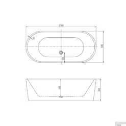 Vrijstaand Bad Luca Sanitair Primo 178x78x56cm Acryl Glans Wit CR -Sealkin Badkamermeubilair Winkel vrijstaand bad luca sanitair primo 178x78x56cm acryl glans wit lupa1780cr tech