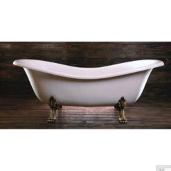 Vrijstaand Bad Sapho Charleston 188x80x71 Cm Wit Met Leeuwenpoten Brons -Sealkin Badkamermeubilair Winkel vrijstaand bad sapho charleston 188x80x71 cm wit met leeuwenpoten brons 1