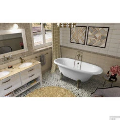 Vrijstaand Bad Sapho Regata 175x85x61 Cm Wit Met Leeuwenpoten Brons -Sealkin Badkamermeubilair Winkel vrijstaand bad sapho regata 175x85x61 cm wit met leeuwenpoten brons sph10121 3