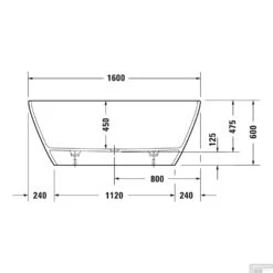 Vrijstaand Ligbad Duravit D-Neo 160x75x60 Cm Zonder Overloop Mat Wit -Sealkin Badkamermeubilair Winkel vrijstaand ligbad duravit d neo 160x75x60 cm zonder overloop mat wit tech2