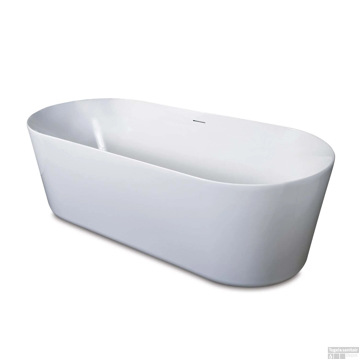 Vrijstaand Ligbad Luca Sanitair Primo Acryl 178x80x56 Cm Glans Wit (inclusief Afvoer En Sifon)