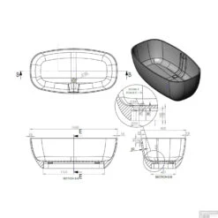 Vrijstaand Ligbad Salenzi Ocean Cast Marble Glans Wit -Sealkin Badkamermeubilair Winkel vrijstaand ligbad salenzi ocean cast marble tech 2