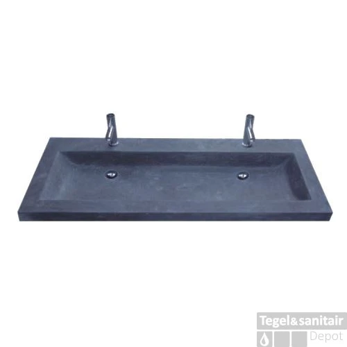 Wasblad Sanilux Trend Stone 120x47x5cm Natuursteen (met 2 Kraangaten) 3 Wasblad Sanilux Trend Stone 120x47x5cm Natuursteen (met 2 Kraangaten)