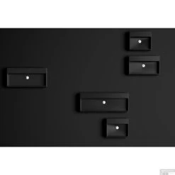 Wastafel Clou Wash Me 110x42x8 Cm Keramiek Mat Zwart -Sealkin Badkamermeubilair Winkel wash me black spread bb 2