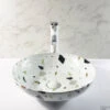 Waskom Boss & Wessing Raja Rond 40x12 Cm Terrazzo -Sealkin Badkamermeubilair Winkel waskom boss wessing raja rond 40x12 cm terrazzo sfeer