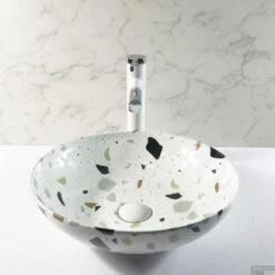 Waskom Boss & Wessing Raja Rond 40x12 Cm Terrazzo