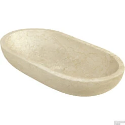 Waskom Imso Lavabo Ovale Beige Marmer 35x70x15cm