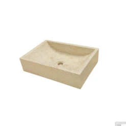 Waskom Imso Lavabo Quadrato Beige Marmer 50x35x12 Cm