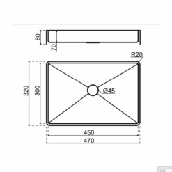 Waskom Lanesto Vanity 47x32x8 Cm Goud (excl Kraan Incl Waste) -Sealkin Badkamermeubilair Winkel waskom qisani vanity 47x32x8 cm tech 1
