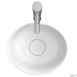 Waskom Riho Oval Opbouw Ovaal 38x33 Cm Mat Wit -Sealkin Badkamermeubilair Winkel waskom riho oval opbouw ovaal 38x33 cm mat wit 2