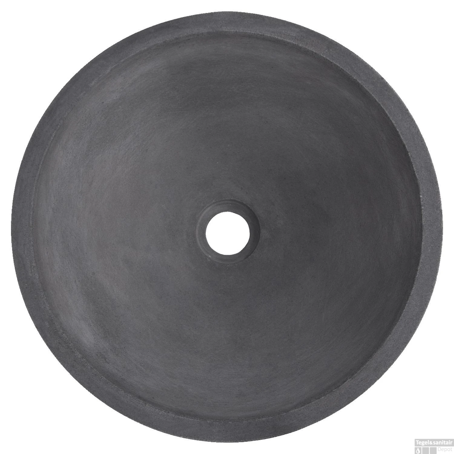 Waskomset Differnz Ravano Beton 40x12 Cm Antraciet Met Hoge Wastafelkraan Mat Goud - Afbeelding 2