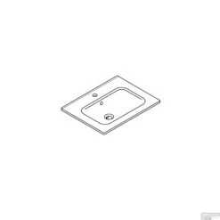 Wastafel Boss & Wessing Pakaru 61x46,5x17 Glans Wit (1 Kraangat) -Sealkin Badkamermeubilair Winkel wastafel bws pakaru was102637 tech1