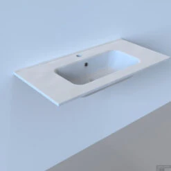 Wastafel Boss & Wessing Pakaru 91x46,5x17 Glans Wit (1 Kraangat)