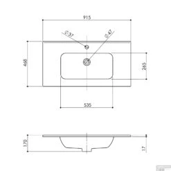 Wastafel Boss & Wessing Pakaru 91x46,5x17 Glans Wit (1 Kraangat) 10 Wastafel Boss & Wessing Pakaru 91x46,5x17 Glans Wit (1 Kraangat) -Sealkin Badkamermeubilair Winkel wastafel bws pakaru was102684 tech