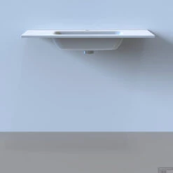 Wastafel Boss & Wessing Pakaru Met Overloop Glans Wit (ALLE MATEN) -Sealkin Badkamermeubilair Winkel wastafel bws pakaru was104601 detail 2