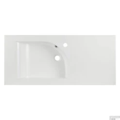 Wastafel Differnz Style 100 Cm Asymmetrisch Rechts Wit