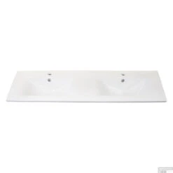 Wastafel Differnz Style 120 Cm 2 Kraangaten Wit