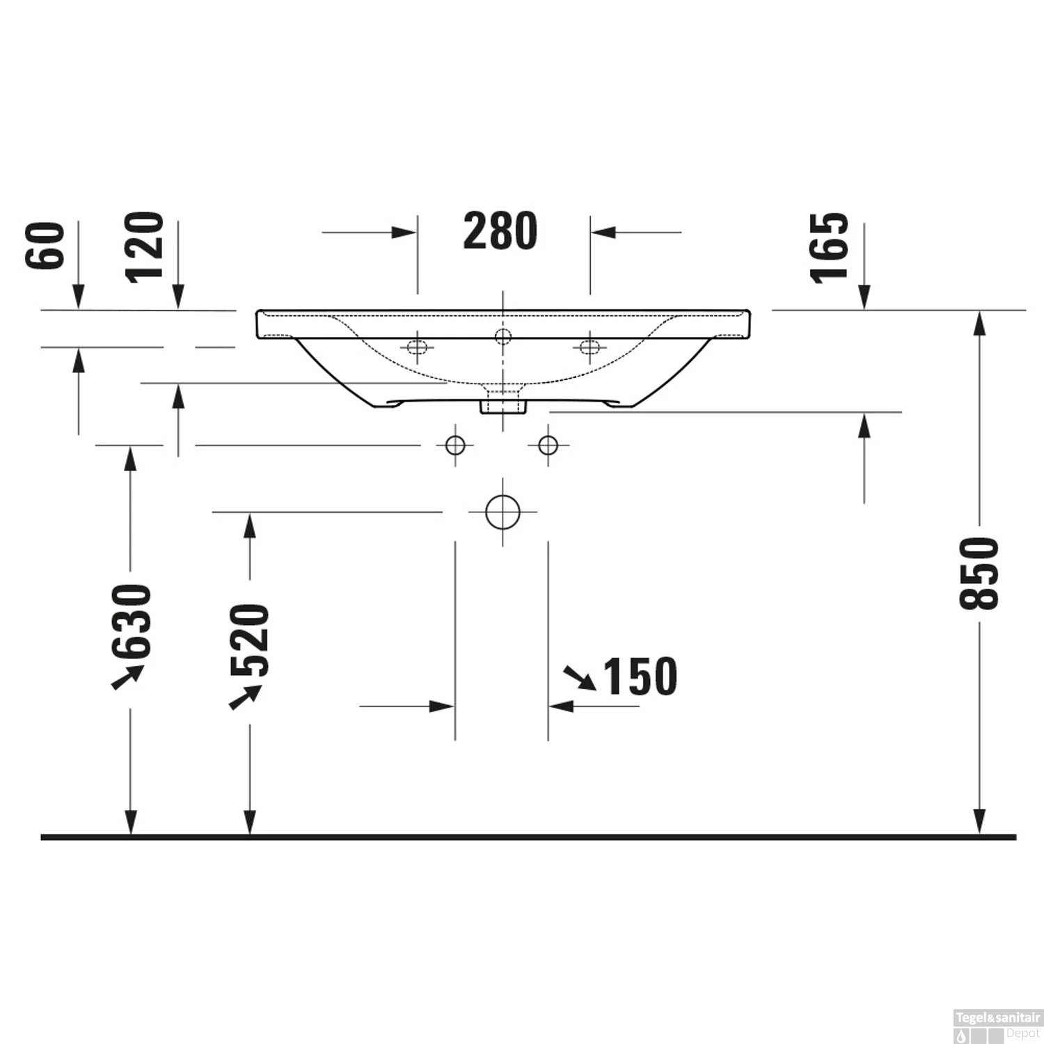 Wastafel Duravit D-Neo WonderGliss Met Rand Overloop Kraanvlak Zonder Kraangat 80 Cm Hoogglans Wit 6 Wastafel Duravit D-Neo WonderGliss Met Rand Overloop Kraanvlak Zonder Kraangat 80 Cm Hoogglans Wit - Afbeelding 4