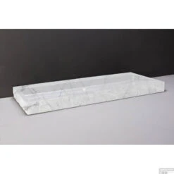 Wastafel Forzalaqua Palermo Carrara Gepolijst & Gekapt 100,5x51,5x9 Cm 2 Kraangaten