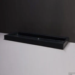 Wastafel Forzalaqua Palermo Graniet Gezoet 2 Kraangaten Zwart 100,5x51,5x9 Cm