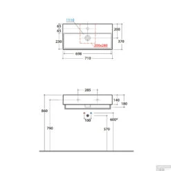 Wastafel Luca Sanitair Globo 71x37x14cm Keramiek Overloop (Met Kraangat) Wit -Sealkin Badkamermeubilair Winkel wastafel luca sanitair globo 71x37x14cm keramiek overloop met kraangat wit glin072.bi tech