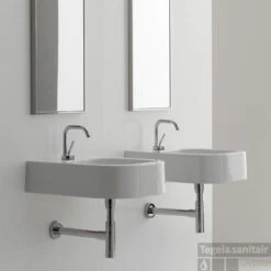 Keramische Wastafel Scarabeo Next 41x50cm Wit -Sealkin Badkamermeubilair Winkel wastafel plieger scarabeo next 41x50cm wit 1