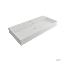 Wastafel Plieger Kansas 1 Kraangat 100x46,6 Cm Met Overloop Wit
