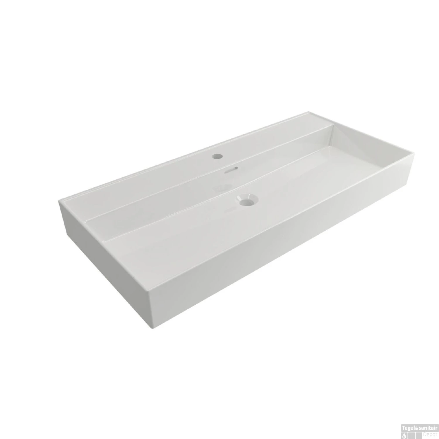 Wastafel Plieger Kansas 1 Kraangat 100x46,6 Cm Met Overloop Wit 3 Wastafel Plieger Kansas 1 Kraangat 100x46,6 Cm Met Overloop Wit