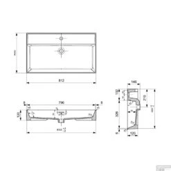 Wastafel Plieger Kansas 1 Kraangat Met Overloop 80x46,6 Cm (3 Verschillende Kleuren) -Sealkin Badkamermeubilair Winkel wastafel salenzi cloud 1 kraangat 80x45 cm wit tech 2