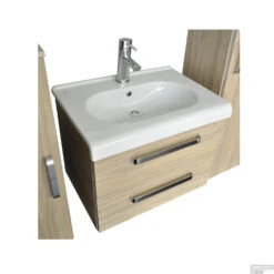 Wastafel Sanicare Q9 Inclusief Kraangat En Overloop 80x47cm Keramisch Wit (exclusief Meubel) -Sealkin Badkamermeubilair Winkel wastafel sanicare q9 inclusief kraangat en overloop 80x47cm detail2