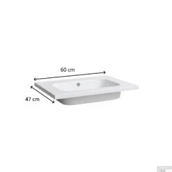 Wastafel Sanilux Classic 60x47x3 Cm Mineraalmarmer Mat Wit (met Kraangat) -Sealkin Badkamermeubilair Winkel wastafel sanilux classic 60x47x3 cm mineraalmarmer mat wit met kraangat tech