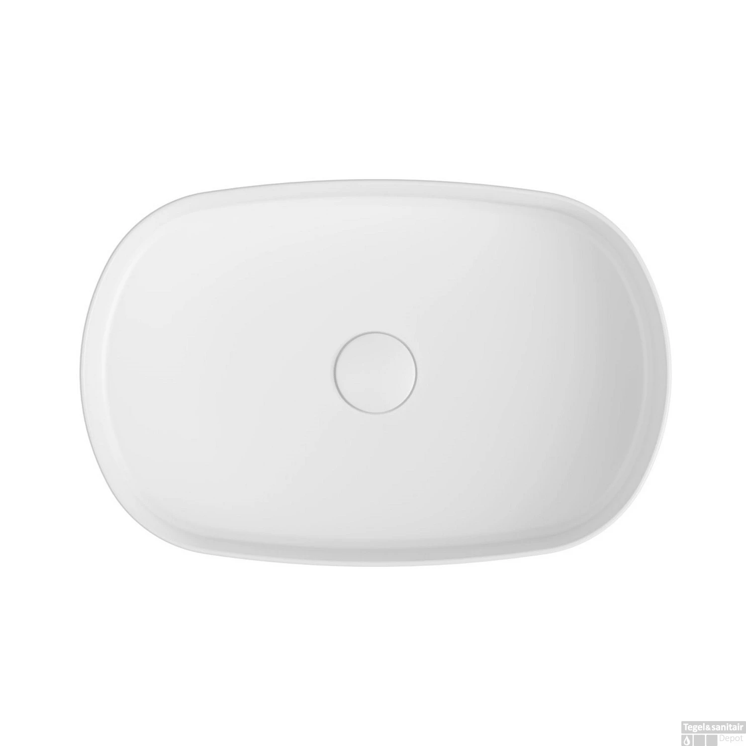 Wastafel Sapho Infinity 55x36 Cm Wit 4 Wastafel Sapho Infinity 55x36 Cm Wit - Afbeelding 2