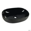 Wastafel Sapho Priori 58x40 Cm Zwart