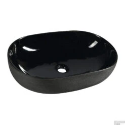 Wastafel Sapho Priori 58x40 Cm Zwart