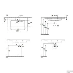 Wastafel Villeroy & Boch Subway 3.0 Met CeramicPlus Geen Kraangat Geen Overloop 100x47x16.5 Cm Stone White -Sealkin Badkamermeubilair Winkel wastafel villeroy boch subway 3.0 100x47x16.5 cm stone white tech