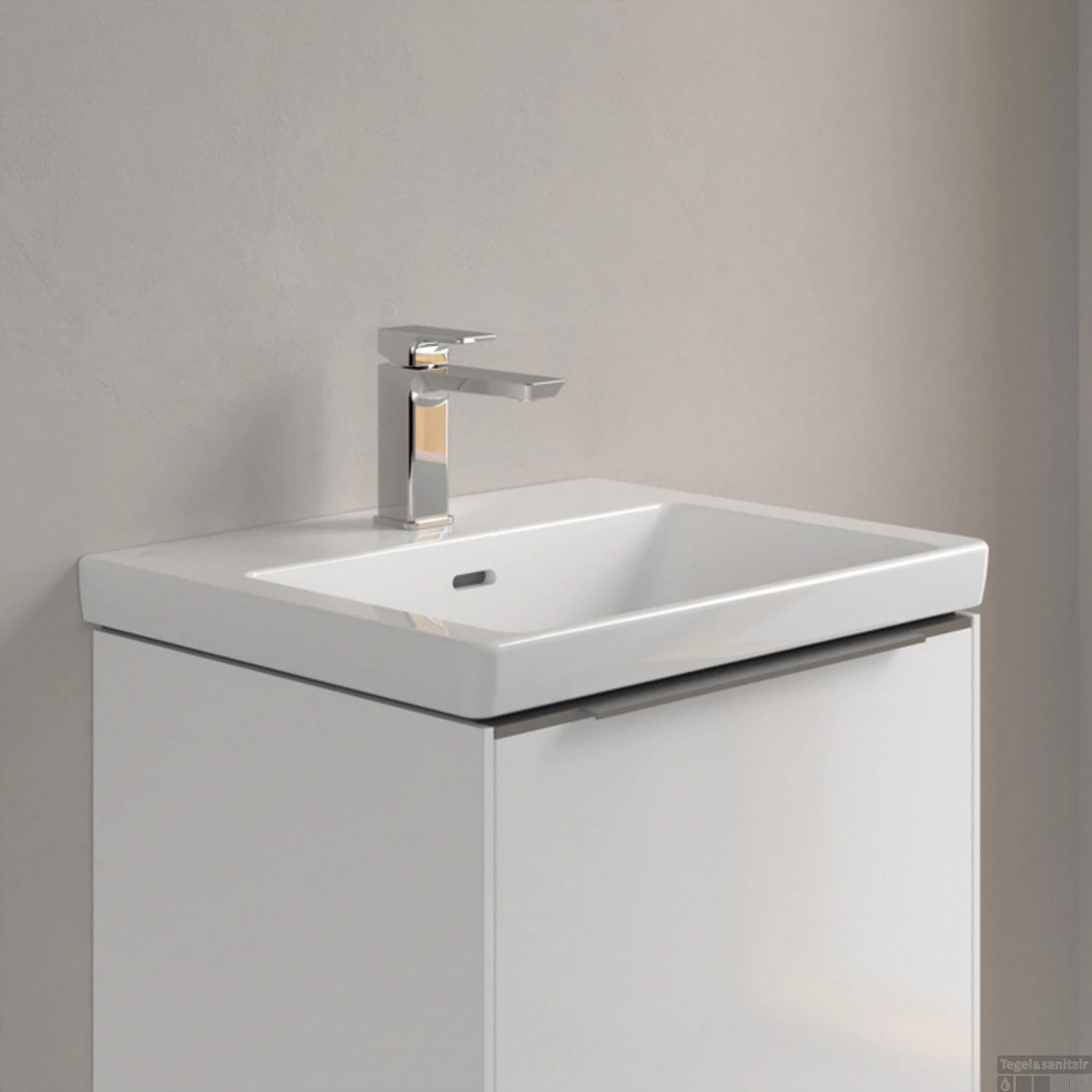 Wastafel Villeroy & Boch Subway 3.0 Geschikt Voor Meubel 44x55x16.5 Cm Wit Alpin 7 Wastafel Villeroy & Boch Subway 3.0 Geschikt Voor Meubel 44x55x16.5 Cm Wit Alpin - Afbeelding 5