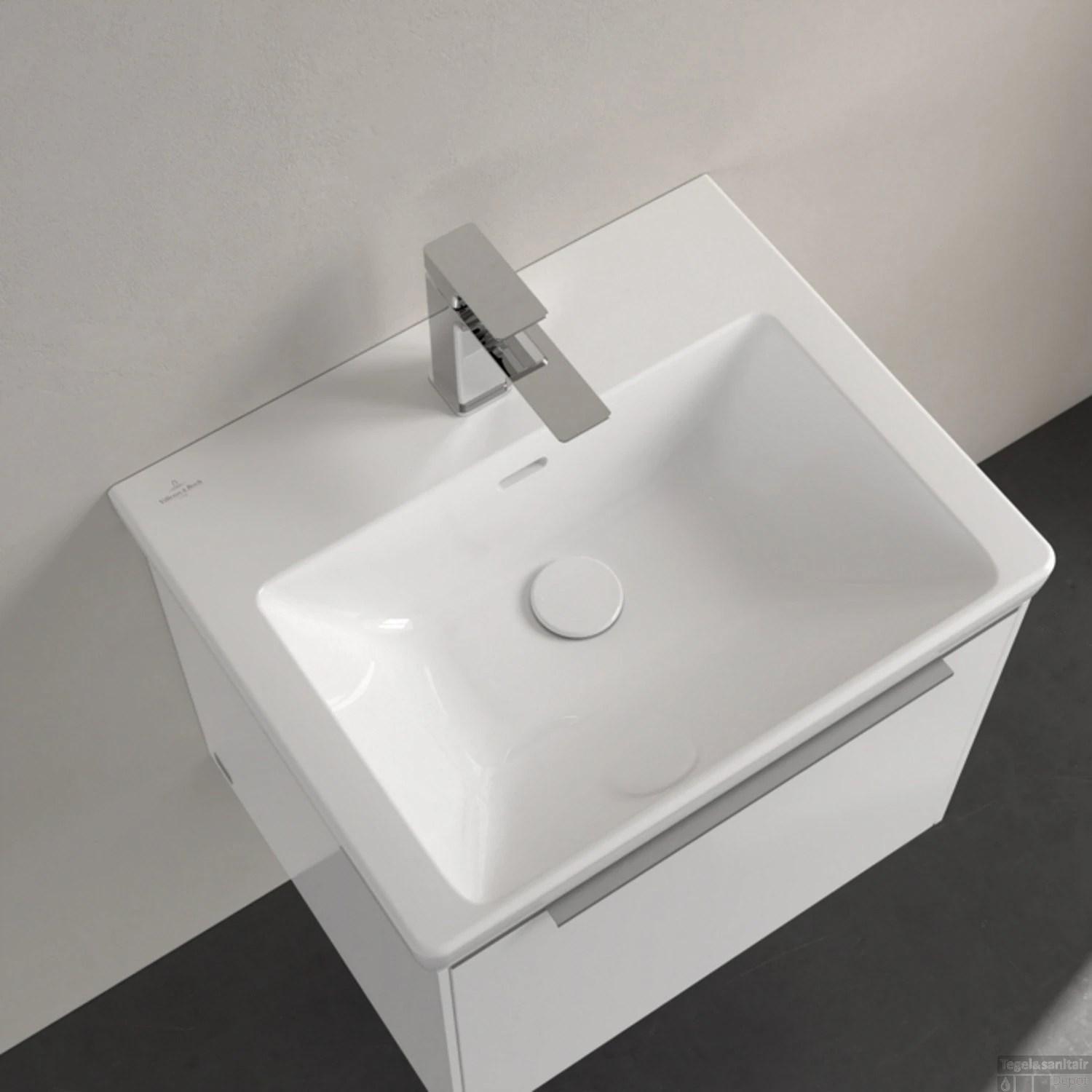 Wastafel Villeroy & Boch Subway 3.0 Geschikt Voor Meubel 44x55x16.5 Cm Wit Alpin 4 Wastafel Villeroy & Boch Subway 3.0 Geschikt Voor Meubel 44x55x16.5 Cm Wit Alpin - Afbeelding 2