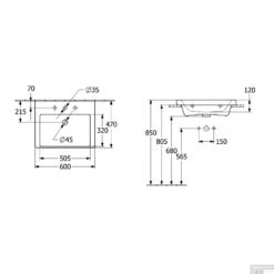 Wastafel Villeroy & Boch Subway 3.0 60x47x16.5 Stone White -Sealkin Badkamermeubilair Winkel wastafel villeroy boch subway 3.0 60x47x16.5 stone white tech