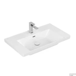 Wastafel Villeroy & Boch Subway 3.0 Met CeramicPlus 1 Kraangat Met Overloop 80x47x16.5 Cm Stone White 16 Wastafel Villeroy & Boch Subway 3.0 Met CeramicPlus 1 Kraangat Met Overloop 80x47x16.5 Cm Stone White -Sealkin Badkamermeubilair Winkel wastafel villeroy boch subway 3.0 80x47x16.5 cm stone white sfeer4 2