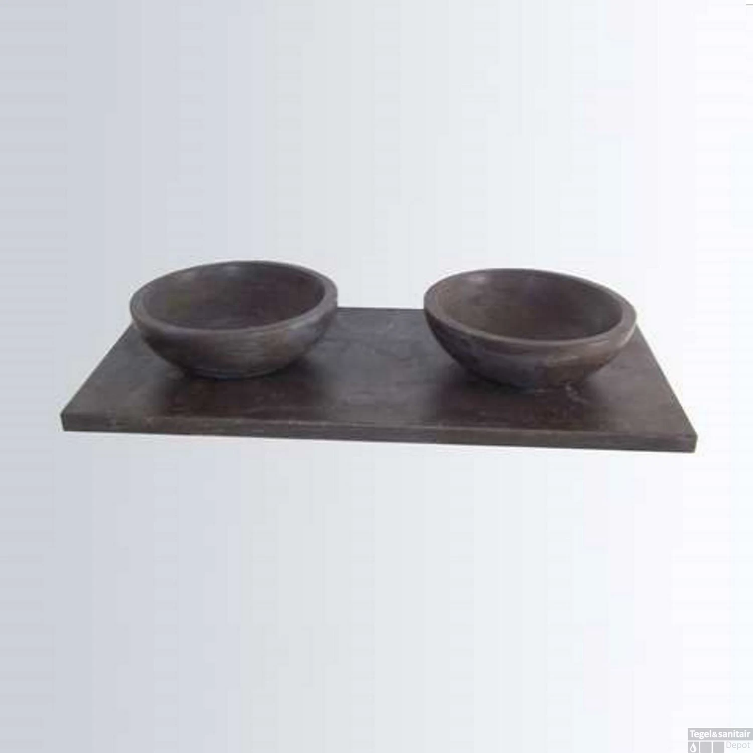 Natuurstenen Badmeubelblad 80 Cm 5 Natuurstenen Badmeubelblad 80 Cm - Afbeelding 3