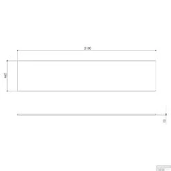 Wastafelblad Arcqua Topblad Marble 210x46 Cm Cast Marble Mat Zwart -Sealkin Badkamermeubilair Winkel wastafelblad arcqua topblad marble 210x46 cm cast marble mat zwart tech