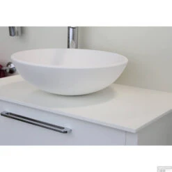 Wastafelblad Boss & Wessing 45.5x99 Cm Solid Surface Wit -Sealkin Badkamermeubilair Winkel wastafelblad boss wessing 45.5x99 cm solid surface wit t100