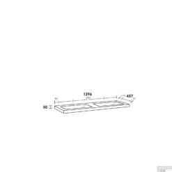 Wastafelblad Exclusive Line 140-2 Natuursteen Corestone 2 Kraangaten -Sealkin Badkamermeubilair Winkel wastafelblad exclusive line 140 2 natuursteen corestone tech 1