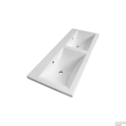 Wastafelblad Exclusive Line Bari 120-2 Keramiek 2 Kraangaten