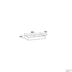 Wastafelblad Legend 80 0 Kraangaten Mat Zwart -Sealkin Badkamermeubilair Winkel wastafelblad legend 80 tech 2